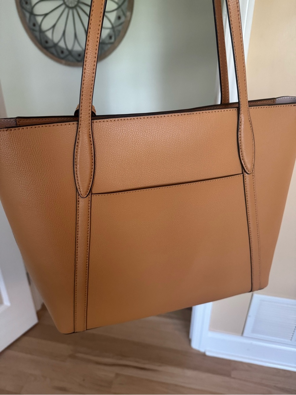 kate spade Tan Pebbled Leather Shoulder Tote